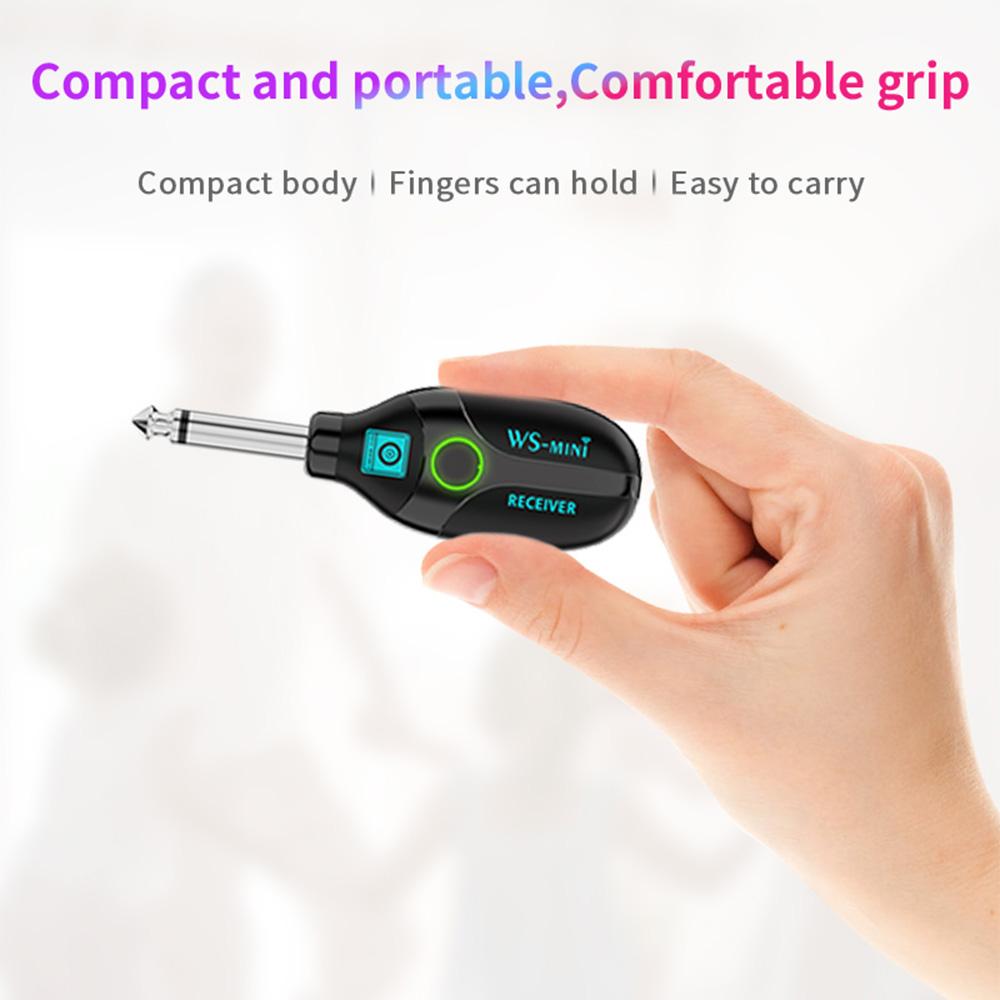 2,4G bezdrátový kytarový systém 48K/16bit přenos v reálném čase, dobíjecí 4 kanály nejsou vyžadovány