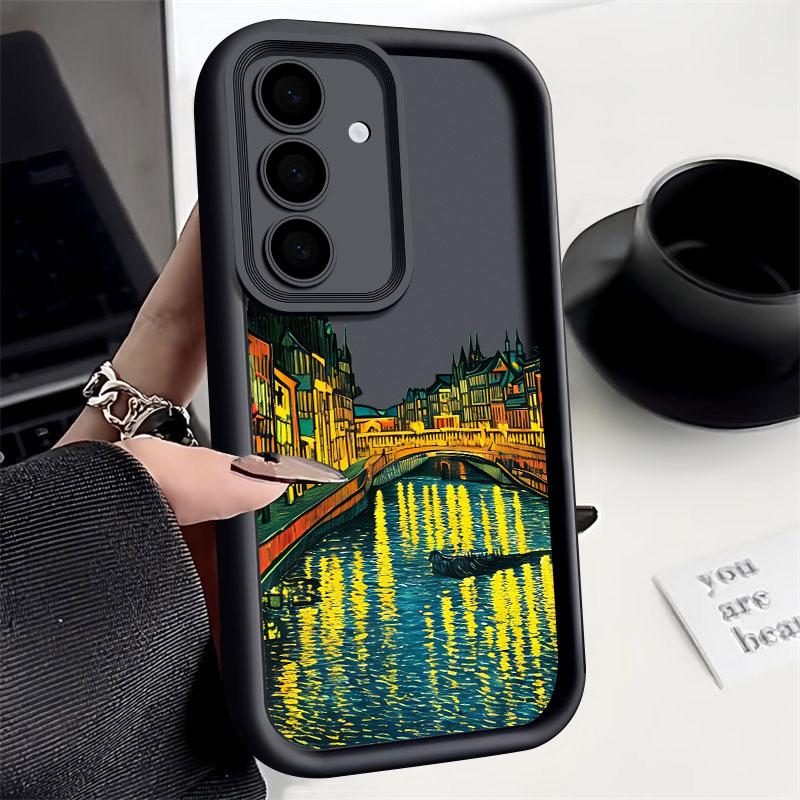Phone Case For Samsung S26 S25 S24 S23 S21 S20 Ultra Van Gogh Wheatfield Cypresses Painting For Galaxy S25 S24 FE S26 Plus Cover