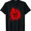 Blood Splatter Black Roses Skull Halloween Design Gothic Art T-Shirt