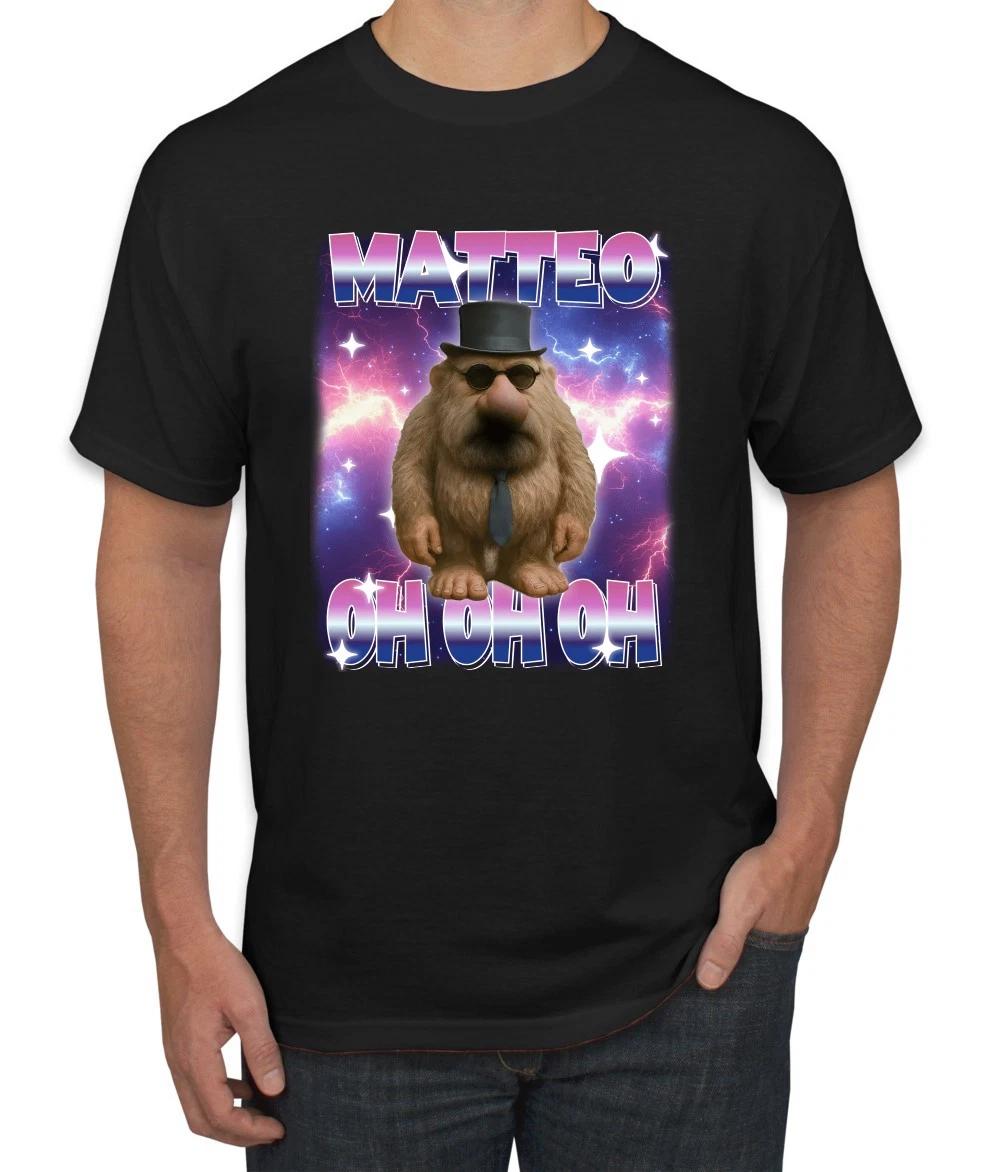 Matteo Brainrot Funny Troll Galaxy Design Men s T- Shirt M