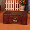 Wooden Storage Antique Box With Lock For Jewelry Cosmetics Decorations Home