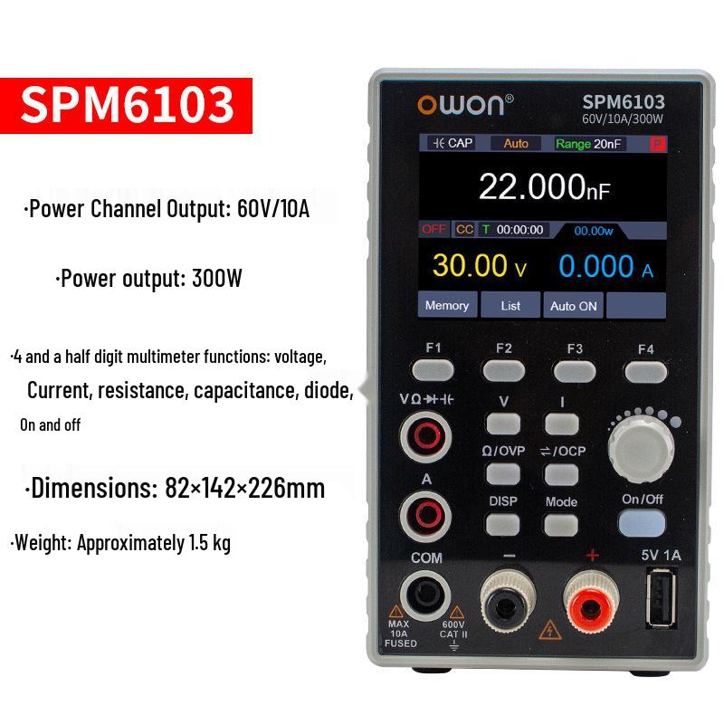 OWON Lili Pu SPM Series Programmable DC Power Supply & 4.5-Digit Multimeter (Models: 3051, 3103, 6103)