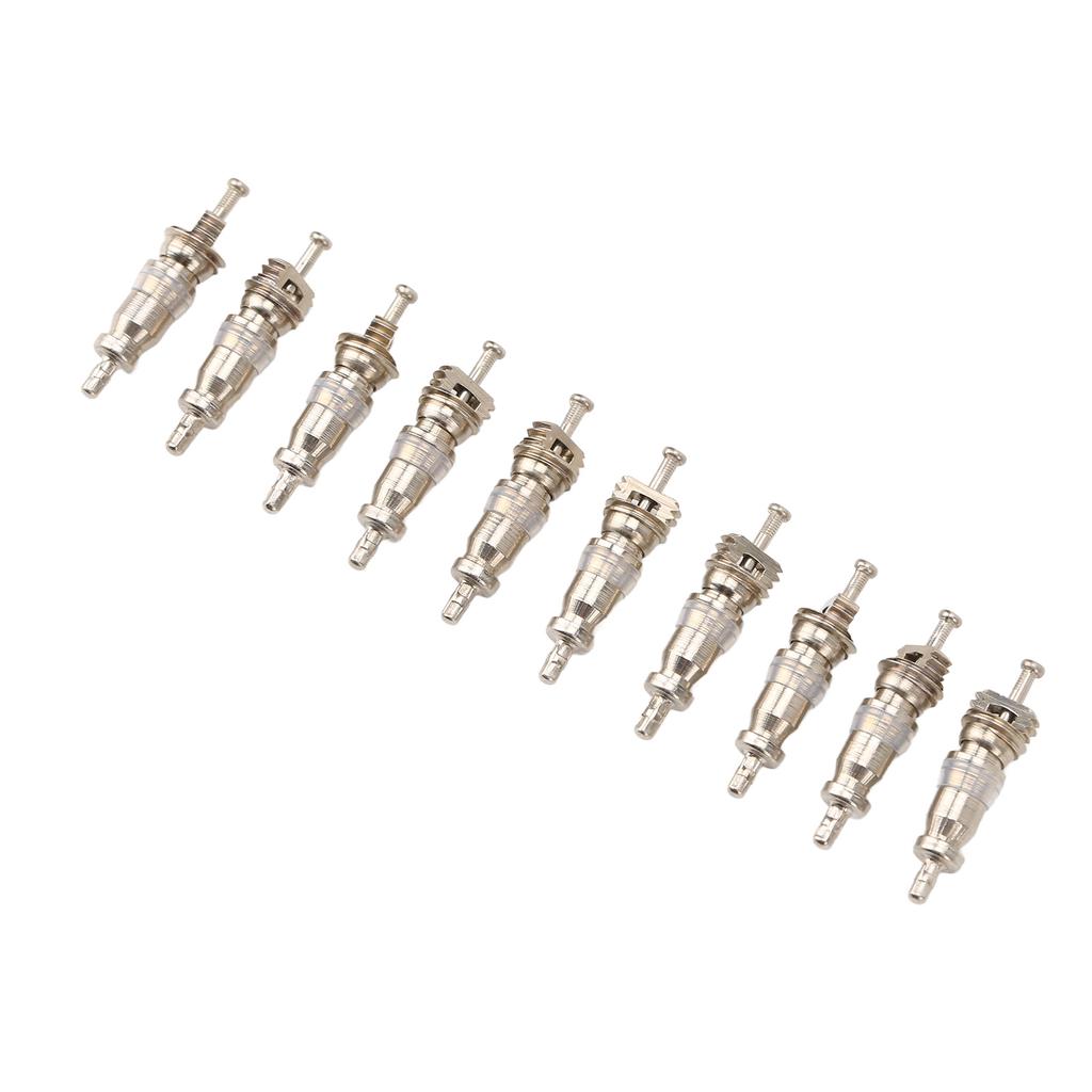 100PCS High Pressure Valve Stem Core Aluminum Alloy Copper Car Air Conditioner Valve Core for R12