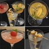 3PCS Stainless Steel Cocktail Sticks Fruit Sticks Reusable Drink Picks Toothpicks Drinks Creativity Decorate Fruit Tableware