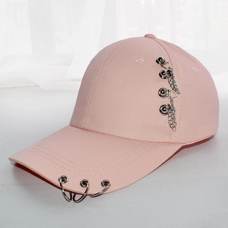 

Hip Hop Trucker Hats Visors Women Men Snapback Baseball Cap Adjustable Vintage Iron Chain Outdoor Hats Casquette Dropshipping One Size рожевий