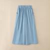 ZANZEA Women Casual Elastic Waist Solid Color Loose Wide Leg Pants