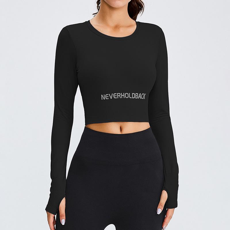 

Женский облегающий топ для йоги с длинным рукавом и встроенным бюстгальтером L