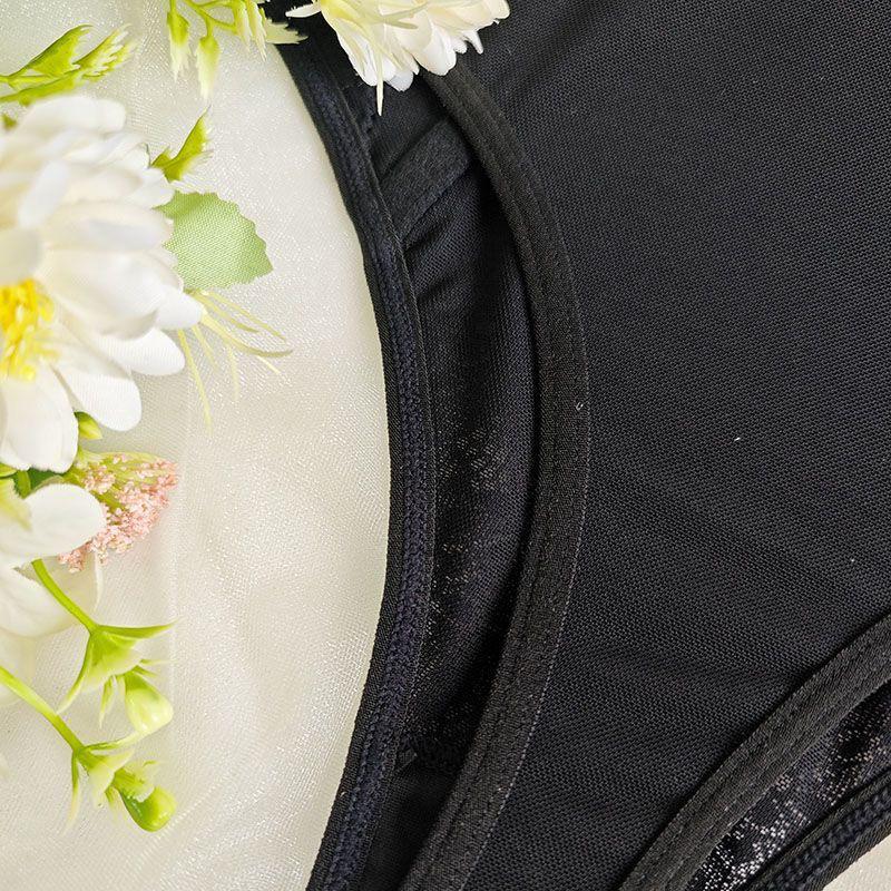 European & American Lace Patchwork See-through Slim Fit Bodysuit