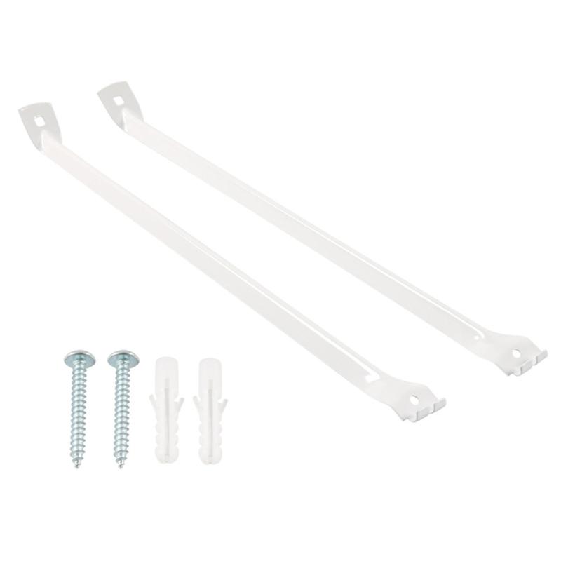

1Pair Shelf Bracket Wire Shelving Support Brackets Wall Mounted Metal Wire Rack Mounting Brackets Easy Installation 1