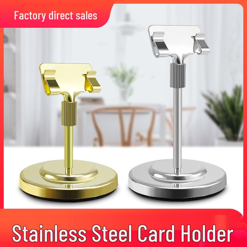 

Vertical Desktop Holder: Sticky Notes, Business Cards, Photos, Price Tags, Table Display 8cm золотой