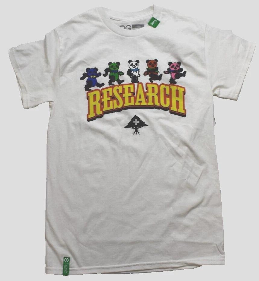 

Lifted Research Group Mens LRG Grateful Pandas Dancing White Shirt NWT Small 4XL