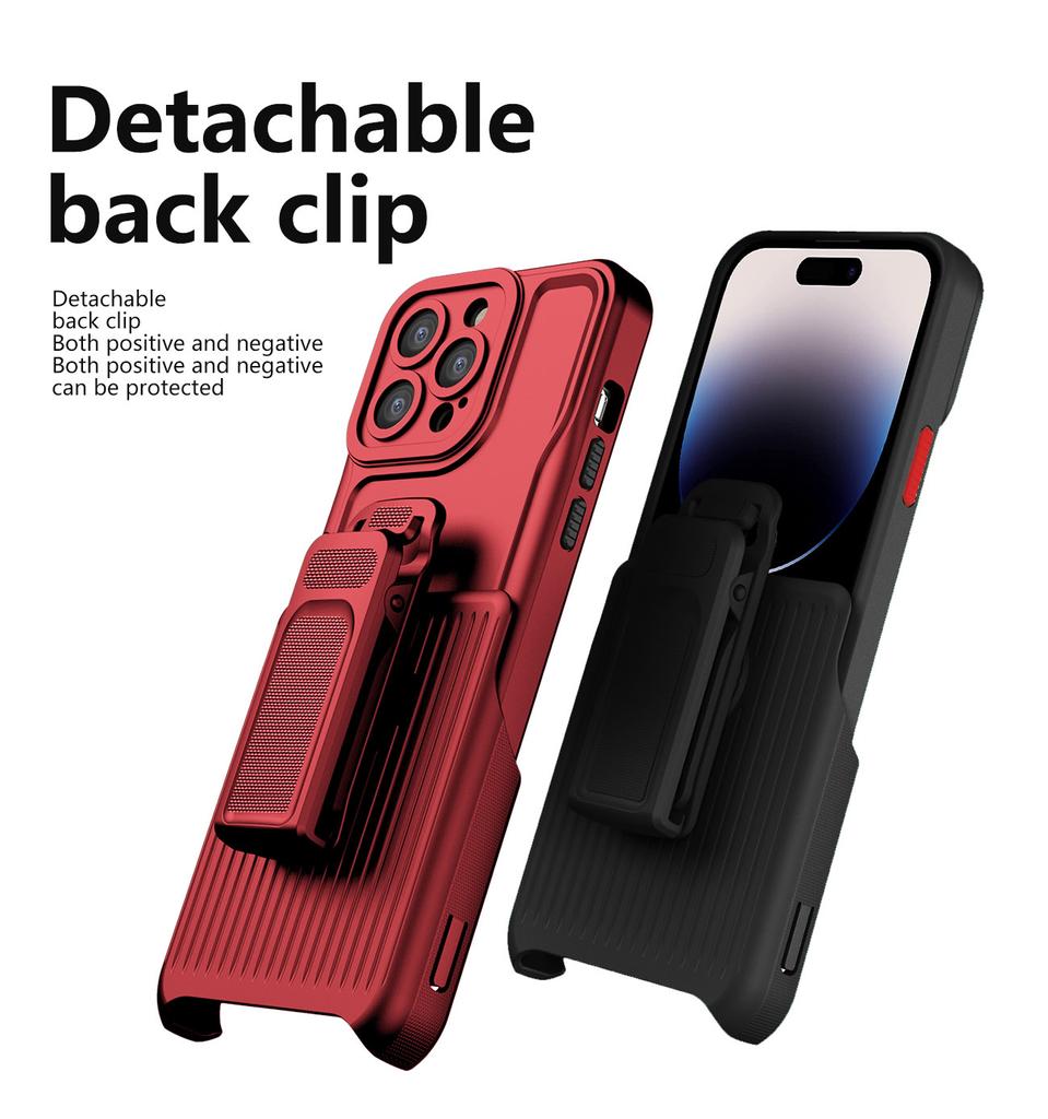 Armor Cover for IPhone 14 Pro Max 14 Plus 13 12 11 Promax Case with Back Clip Bracket Heavy Duty Silicone Shockproof Case