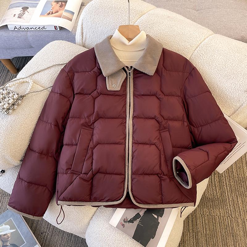 Jachete de Iarnă la Modă Femei Parkas Scurte Fermoar Groase Călduroase Casual Paltoane de Damă