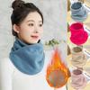 Winter Fleece Neck Scarf Thickened Warm Autumn Winter Neck Scarf Women's Plush Scarves Double Layer Neckerchief Scarf Ring