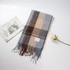 Autumn and winter scarves women's new products long imitation cashmere scarves retro plaid fringed scarves shawl