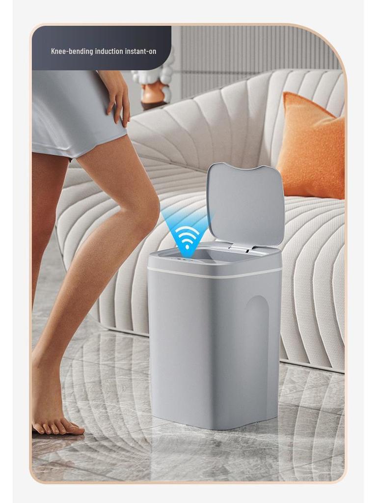 Automatic Smart Induction Trash Can for Home – Large Capacity for Living Room, Kitchen, Bathroom