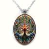 Pendant Tree of Life Oval, Elegant Vintage Romantic Jewelry Necklace