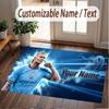 Tappeto Personalizzato Modello Erling Haaland Stampa Nome Testo Morbido Antiscivolo Tappeto per Pavimento per Decorazione Interna Casa