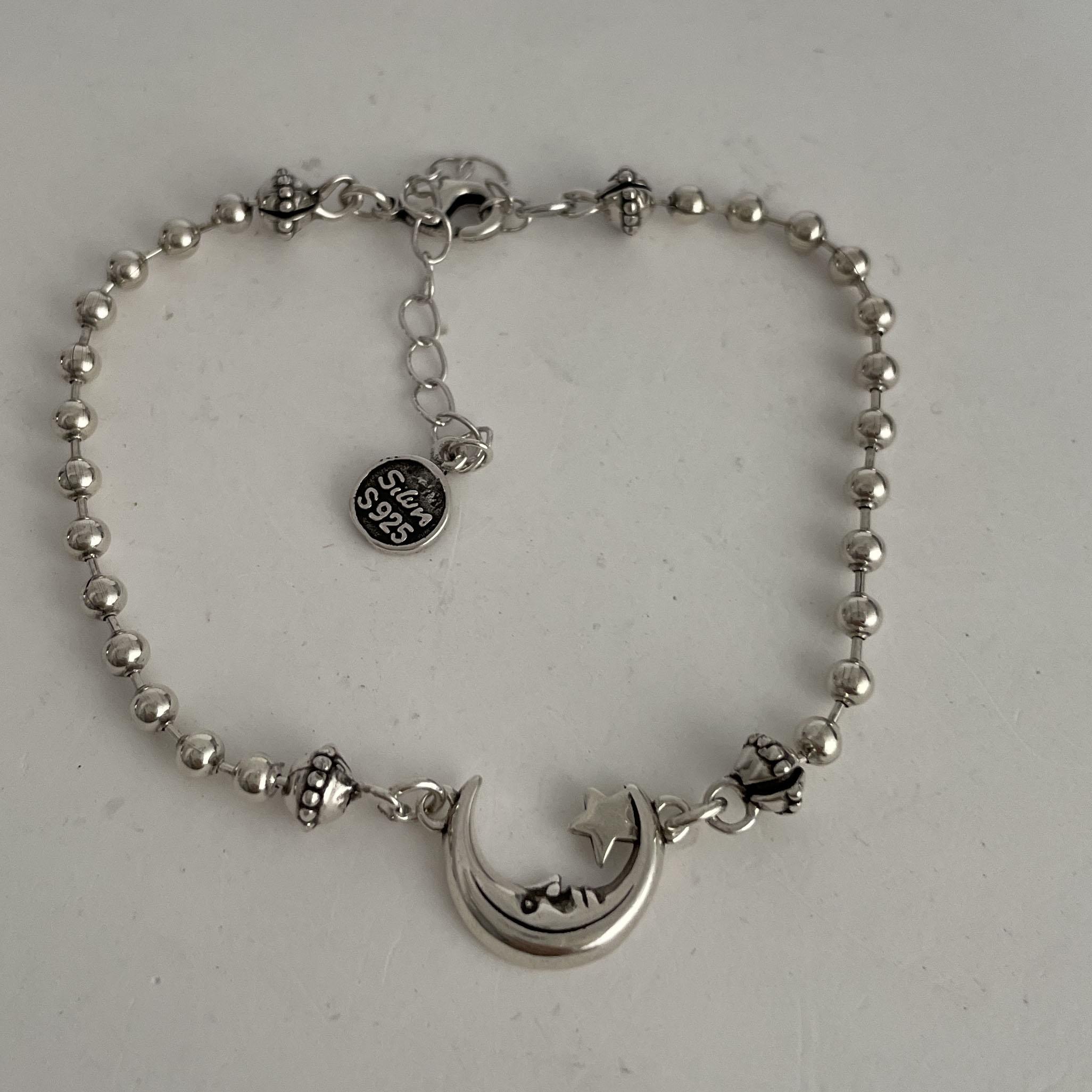 100% Solid  Metal Bracelet for Women Vintage Handmade Simple Retro Heart Chain Bracelet Birthday Gift Party