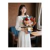 Fiorifiore Mother's Day Preserved Flower Bouquet, 3-Wheel Rose Bouquet, Free Standing, Gift Box Included, Perfect as a Birthday, Wedding Gift,