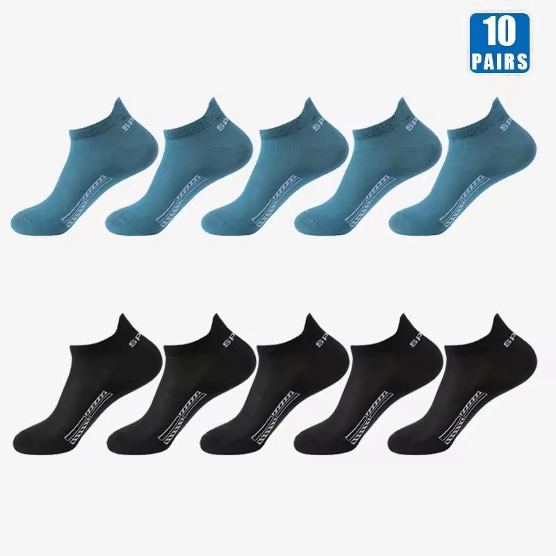 1/10/20/30 Paar Unisex Kurze Socken Modische Sportliche Niedrig Geschnittene Rundhals Knöchelsocke Mesh Schweißabsorbierend Atmungsaktiv Lässige Socke