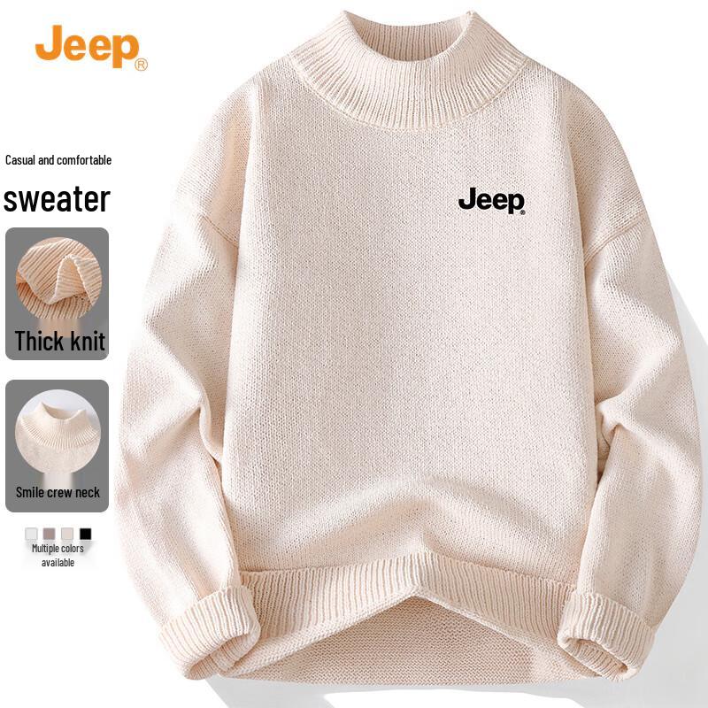 

JEEP Men s Half-High Collar Long Sleeve Knit Sweater 3XL