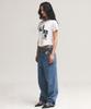 Kimseupeulesikoteunmakes Messy Denim Applique Tee White