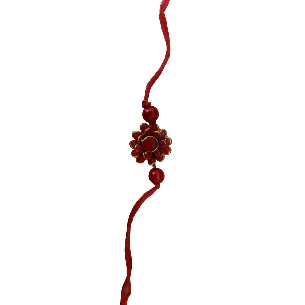 @ Indian Traditional Kundan Stone Flower Rakhi For Brother SM97-60% OFF
