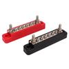 2 Pcs 6 Post Power Distribution Block 12‑48V 150 Amp 2 M6 Terminal Post 6 M4 Wiring Screw Circuit Fuse Block Holder