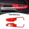 Interior Door Window Lift Panel Switch Trim Decor For Ford Mustang 2015- Red