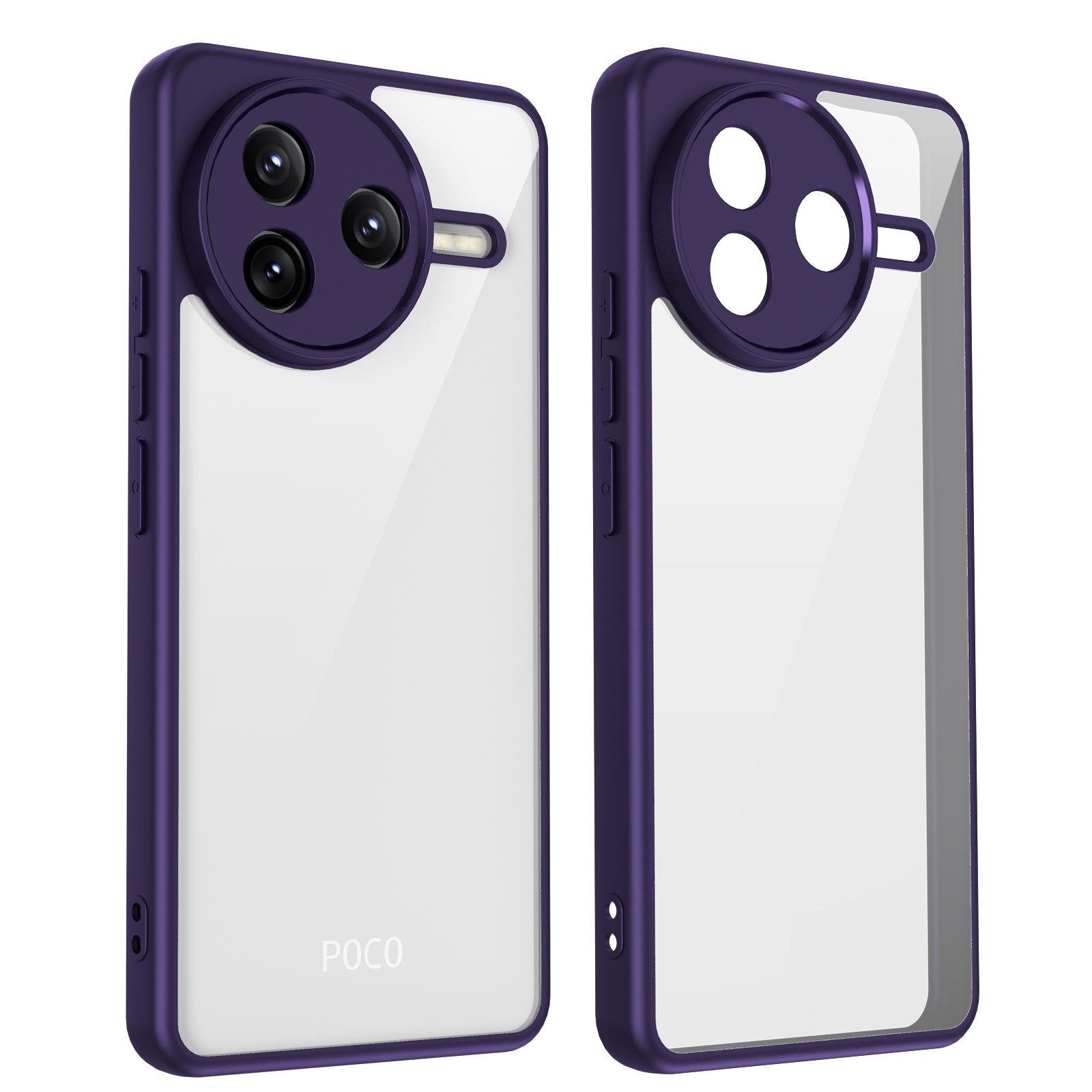 

For Xiaomi Redmi K80 5G/Poco F7 Pro 5G Case Matte Skin Touch Clear PC+TPU Shockproof Phone Back Cover Blue