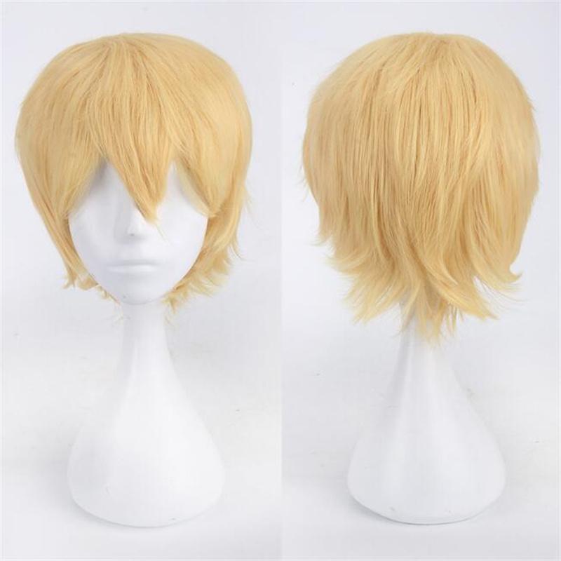 

30 см короткий прямой парик для косплея, наклоненный вверх, лохматый, пушистый, многослойный, термостойкий, синтетический, парики для косплея в стиле аниме +WigCap