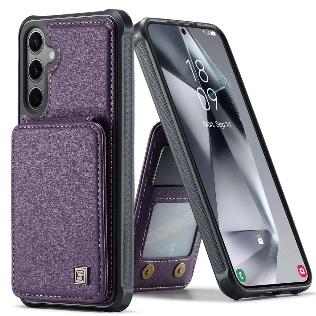 Magnetic Cards Solt Wallet Leather Case for Samsung Galaxy S24 Ultra S23 FE S22 Plus A55 A35 A15 A54 A14 A24 A34 5G Stand Cover