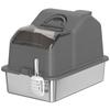 Cat Litter Box, Removable Enclosed Lid, High Sides, 60.5 x 40.5 x 45 cm, Dark Grey