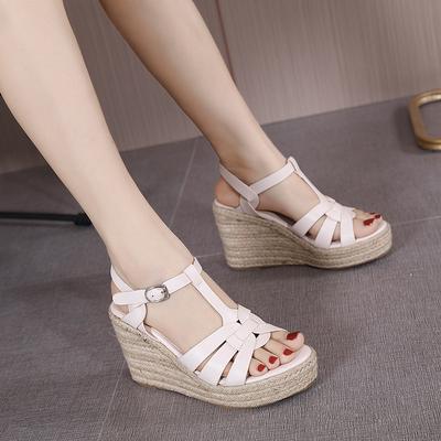Women Wedge Sandals Peep Toe Buckle Shoes Woman Platform Heels Classic Style Summer Super High Heel Shoes for Women Lolita Shoes