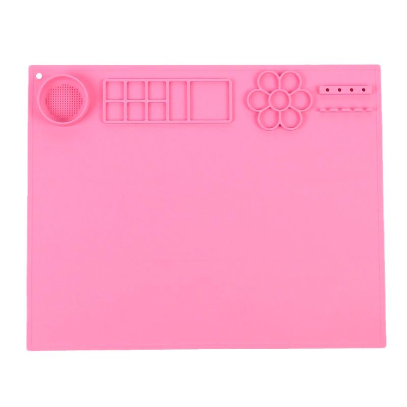 Silicone Painting Mat,Large Silicone Art Mat, Art Mat With Cup, Easy Clean Up, Protects Surfaces Perfectly. For Paint, Color