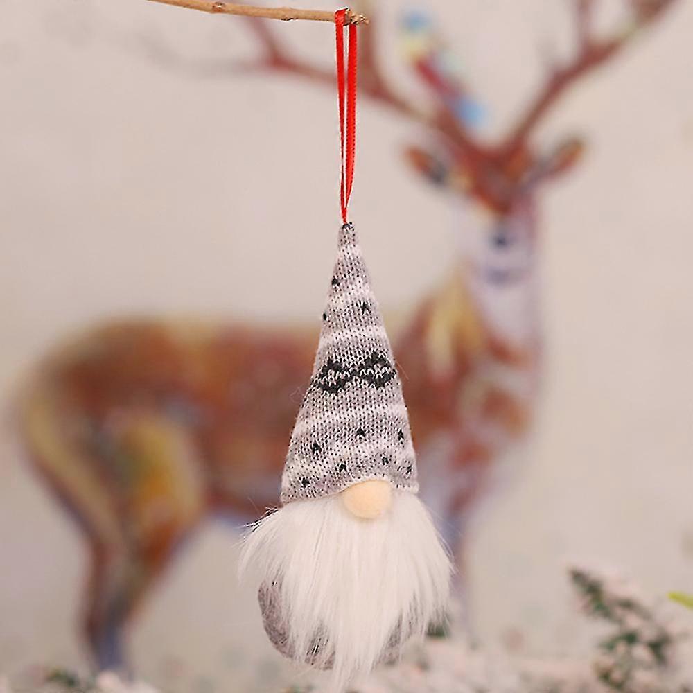 4Pcs Christmas Gnomes Ornaments, Handmade Gnomes Plush Xmas Decoration