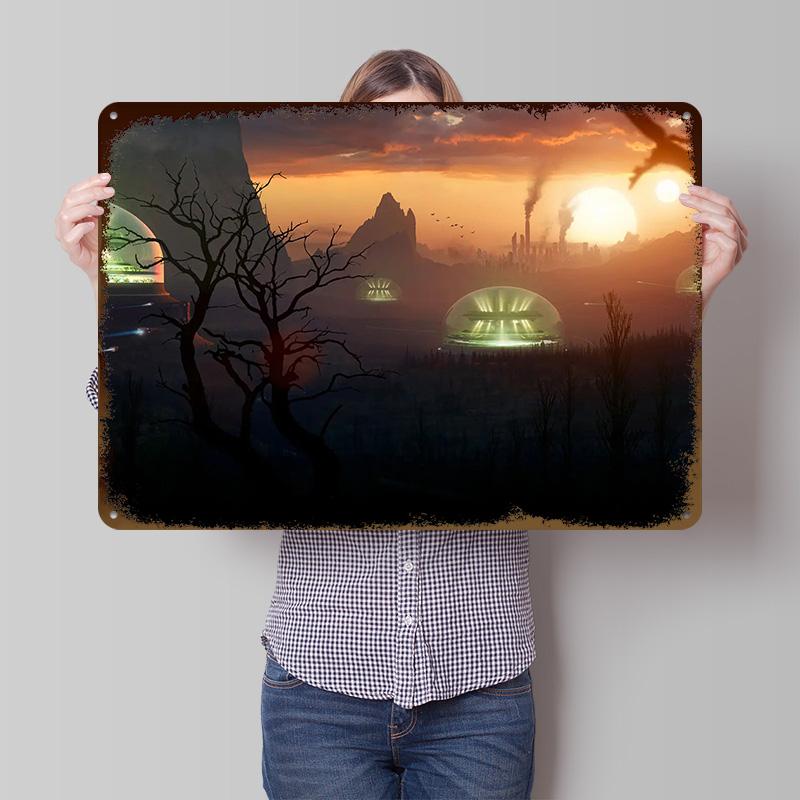 Domes of Hope Printed Poster Customized Wall Art Retro Vintage Metal Tin Signs for Bedroom Decoration Gaming Desk Decor Room