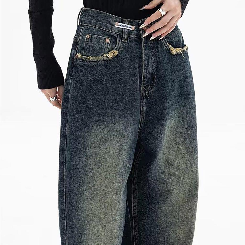 Jeans Are Loose, Straight Tube, Men's Trendy And Versatile Pants, Straight Leg, Youthful And Popular, Spring Japanese Style