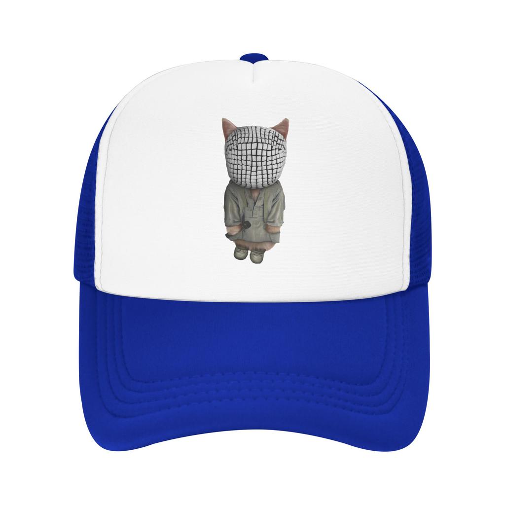 Kanye West Kitty Mesh Baseball Caps Unisex Casual Sun Caps Cute Cat Meme Dad Hat Adjustable Summer Trucker Hat