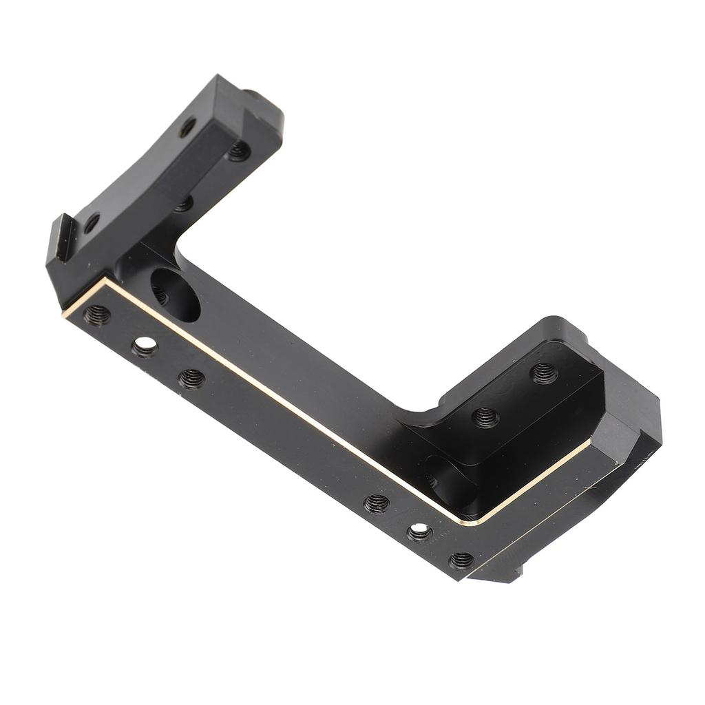 RC Front Bumper Mount Brass Front Bumper Servo Mounting Bracket Stand for SCX10 II RC Crawler Cars Black