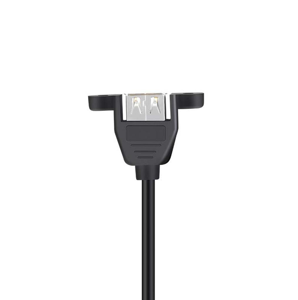 USB 2.0 Male To Female Extension Cable With Panel Mount Screws Fast Data Transfer Cord 25/50/100/150/200/300/500CM