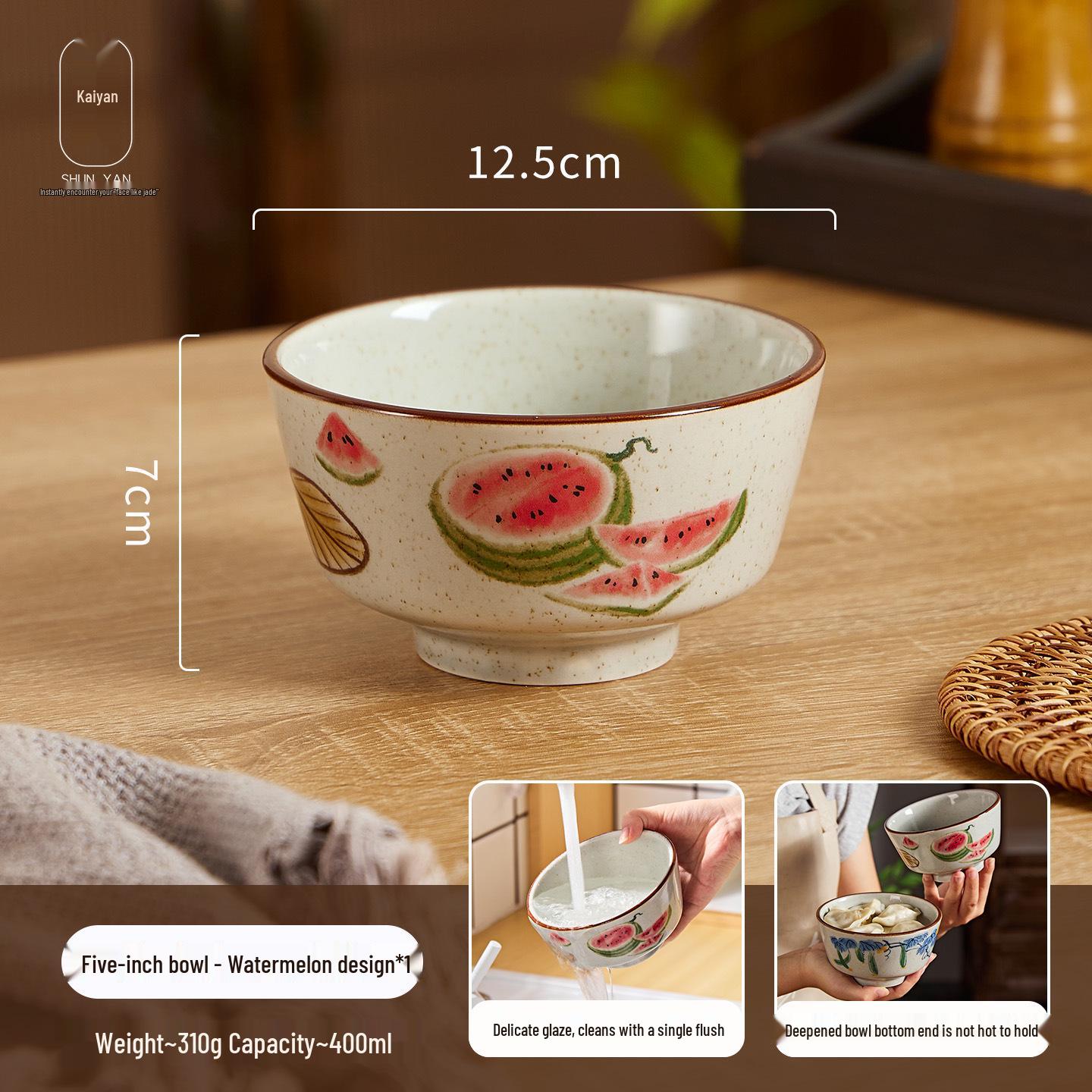 

Ретро Цзиндэчжэнь Подглазурная Керамическая Миска для Риса, Лапши, Супа или Десерта.