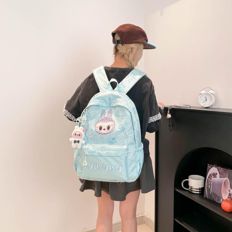 School bag new backpack female high school student trend cartoon animation backpack fashion going out casual backpack