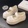 Summer Mary Jane women's shoes platform heightening small white shoes breathable hollow shoes with skirts versatile casual lazy shoes