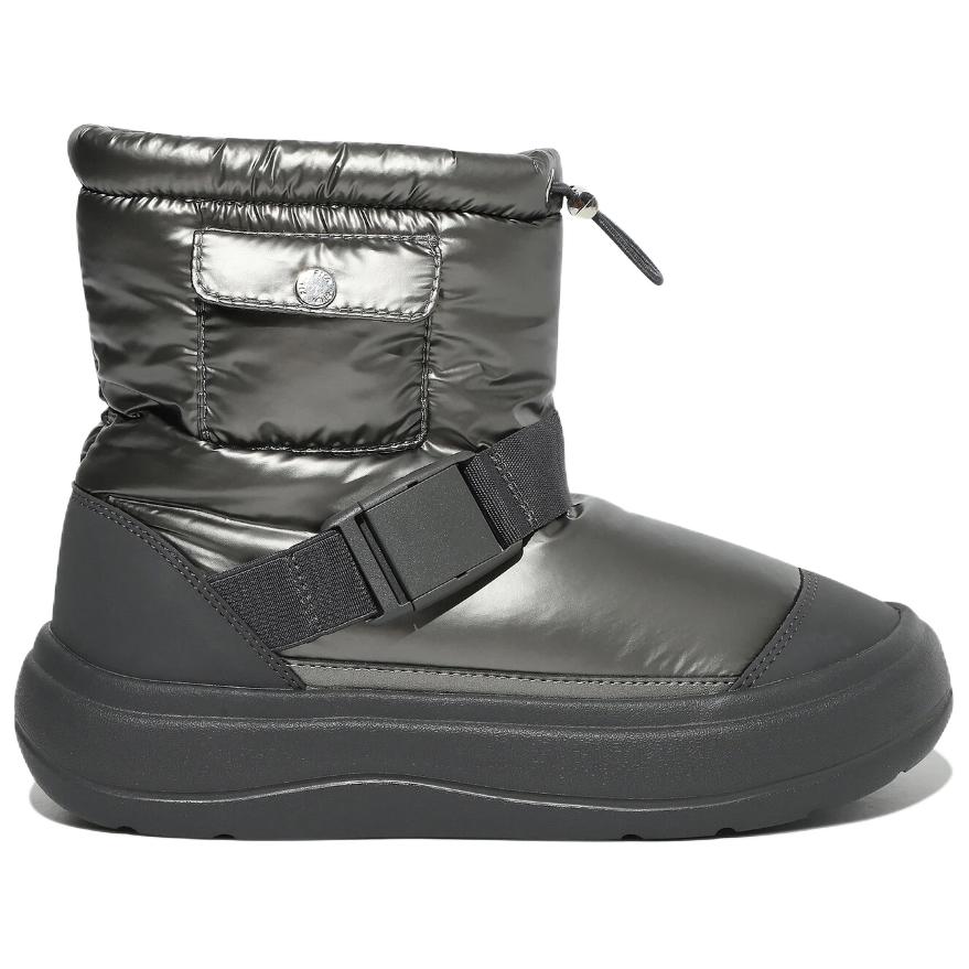 Fila Puffer Pocket Comfortable Versatile Short Snow Boots Unisex Boots Silver Gray 1HM02246G050