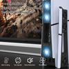 Quiet Cooler Fan for PS5 Slim Console with Adjustable Speed Silent Enhanced Cooling Fan with LED Lights for Playstation 5 Slim