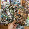 Yuxian Yanbian Scenery Sticker Book: Retro Japanese Style for DIY Collage Journaling