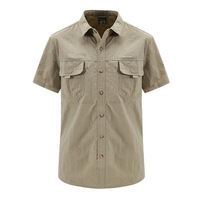 Outdoor Short Sleeved Shirt Men's Summer Breathable Waterproof Shirt Hiking Work