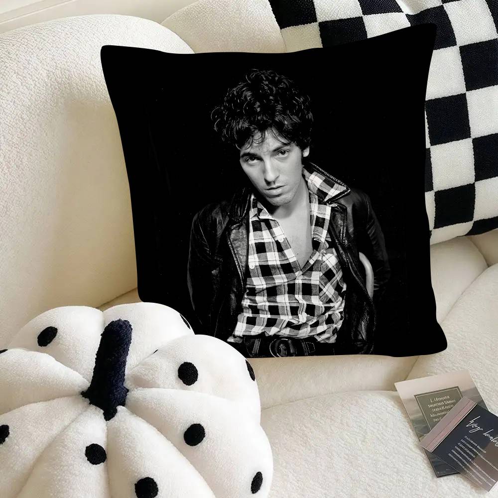Nice Bruce Springsteen Pillow Case Fashion Square Pillowcase Bedroom Sofa Room Ins Decoration Leisure